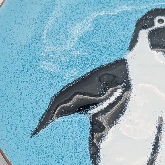 Annemarie Davidson Penguin Enamel Copper Plate MCM Art Vintage - Picture 9 of 13